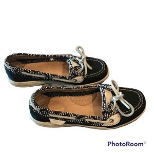 Sperry boat shoes. Size 6. Black and tan.